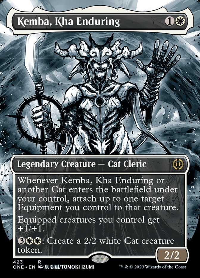 Kemba, Kha Enduring (Borderless Manga Step-and-Compleat Foil) [Phyrexia: All Will Be One] | Yard's Games Ltd