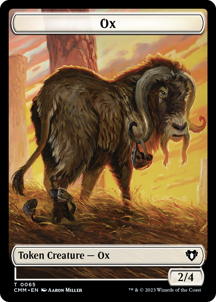 Phyrexian Golem // Ox Double-Sided Token [Commander Masters Tokens] | Yard's Games Ltd