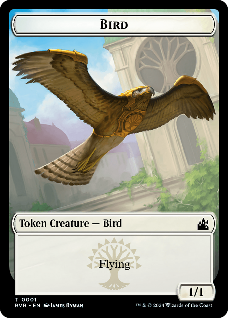 Bird // Soldier Double-Sided Token [Ravnica Remastered Tokens] | Yard's Games Ltd