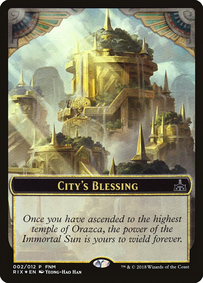 City's Blessing // Elemental Double-Sided Token [Friday Night Magic 2018] | Yard's Games Ltd