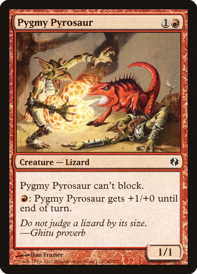Pygmy Pyrosaur [Duel Decks: Venser vs. Koth] | Yard's Games Ltd