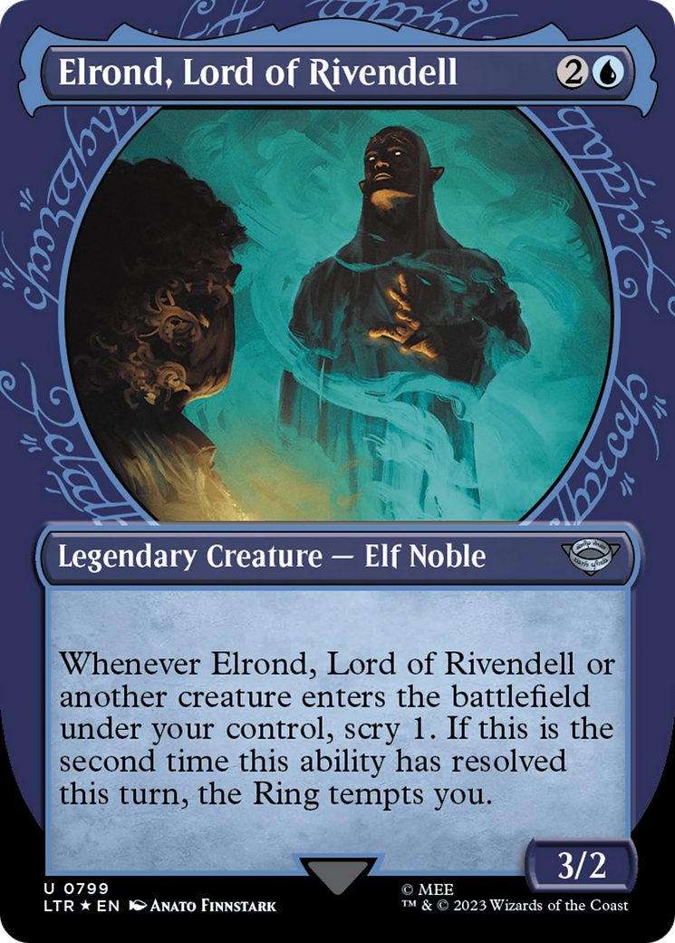 Elrond, Lord of Rivendell (Showcase) (Surge Foil) [The Lord of the Rings: Tales of Middle-Earth] | Yard's Games Ltd