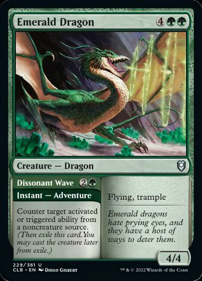 Emerald Dragon // Dissonant Wave [Commander Legends: Battle for Baldur's Gate] | Yard's Games Ltd