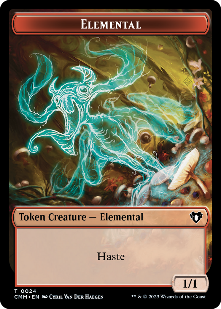 Elemental (0024) // Phyrexian Germ Double-Sided Token [Commander Masters Tokens] | Yard's Games Ltd