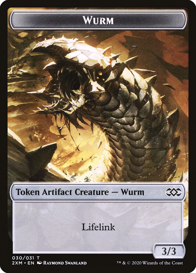 Wolf // Wurm (030) Double-Sided Token [Double Masters Tokens] | Yard's Games Ltd