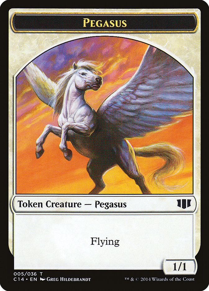 Kor Soldier // Pegasus Double-Sided Token [Commander 2014 Tokens] | Yard's Games Ltd