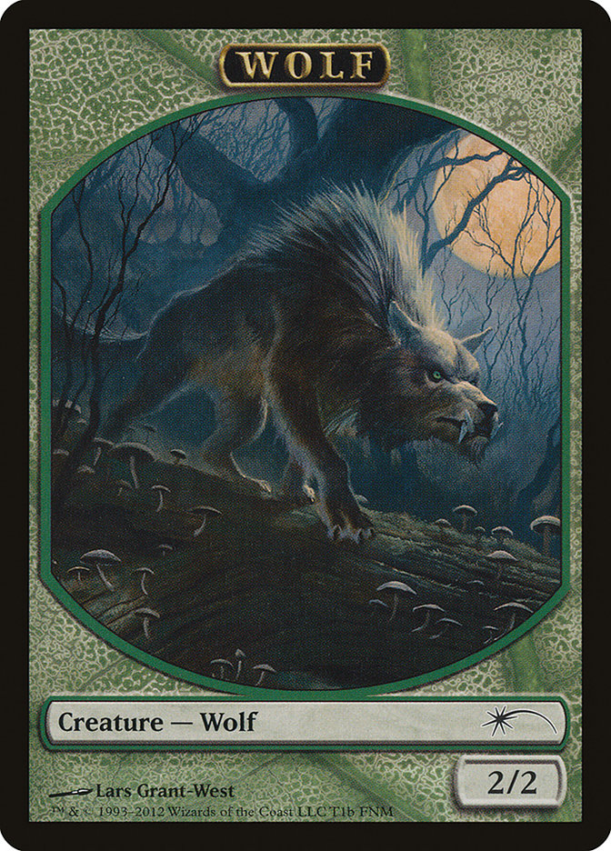 Human // Wolf Double-Sided Token [Friday Night Magic 2012] | Yard's Games Ltd