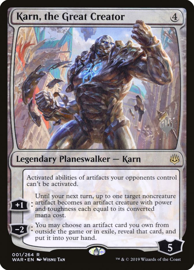Karn, the Great Creator (Promo Pack) [War of the Spark Promos] | Yard's Games Ltd