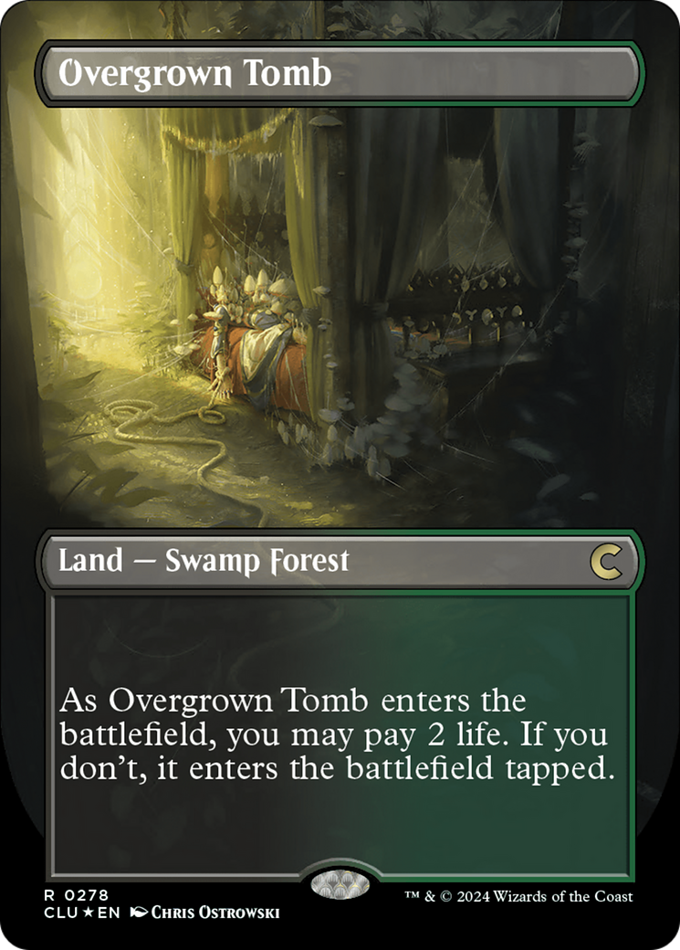 Overgrown Tomb (Borderless) [Ravnica: Clue Edition] | Yard's Games Ltd