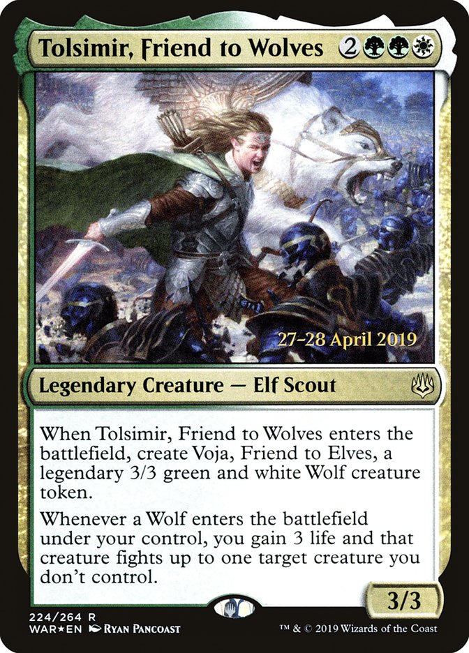 Tolsimir, Friend to Wolves [War of the Spark Prerelease Promos] | Yard's Games Ltd