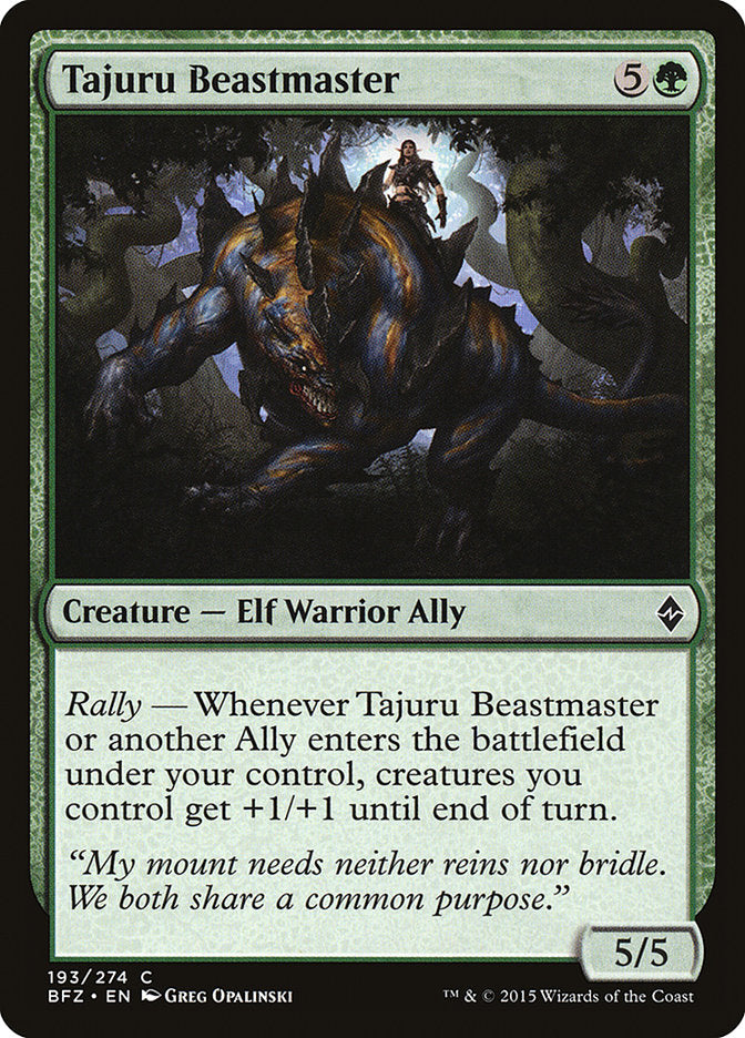 Tajuru Beastmaster [Battle for Zendikar] | Yard's Games Ltd