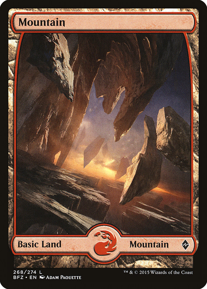 Mountain (268) (Full Art) [Battle for Zendikar] | Yard's Games Ltd