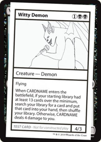 Witty Demon (2021 Edition) [Mystery Booster Playtest Cards] | Yard's Games Ltd