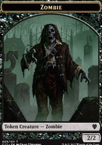 Zombie // Gold Double-Sided Token [Commander 2017 Tokens] | Yard's Games Ltd