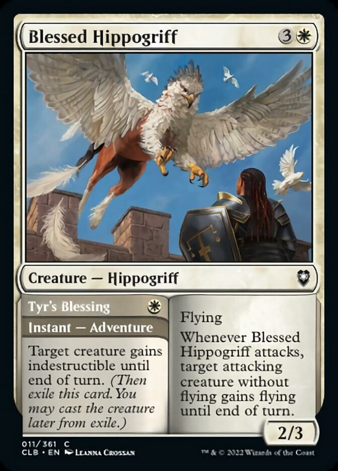 Blessed Hippogriff // Tyr's Blessing [Commander Legends: Battle for Baldur's Gate] | Yard's Games Ltd