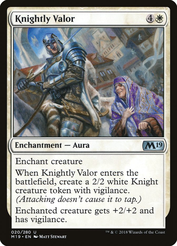 Knightly Valor [Core Set 2019] | Yard's Games Ltd