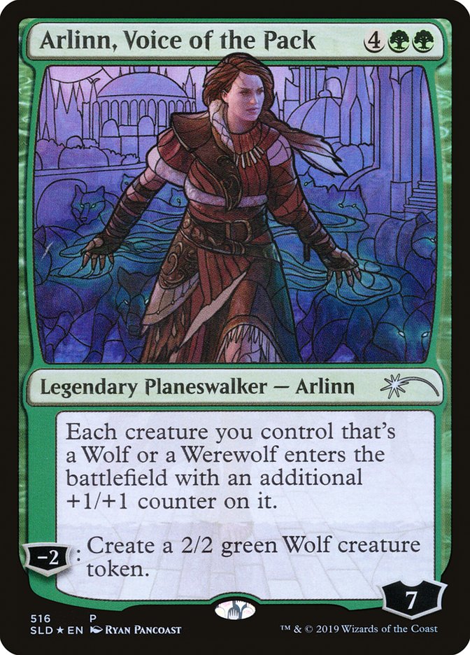 Arlinn, Voice of the Pack (Stained Glass) [Secret Lair Drop Promos] | Yard's Games Ltd