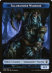 Salamander Warrior // Zombie Double-Sided Token [Commander Legends Tokens] | Yard's Games Ltd