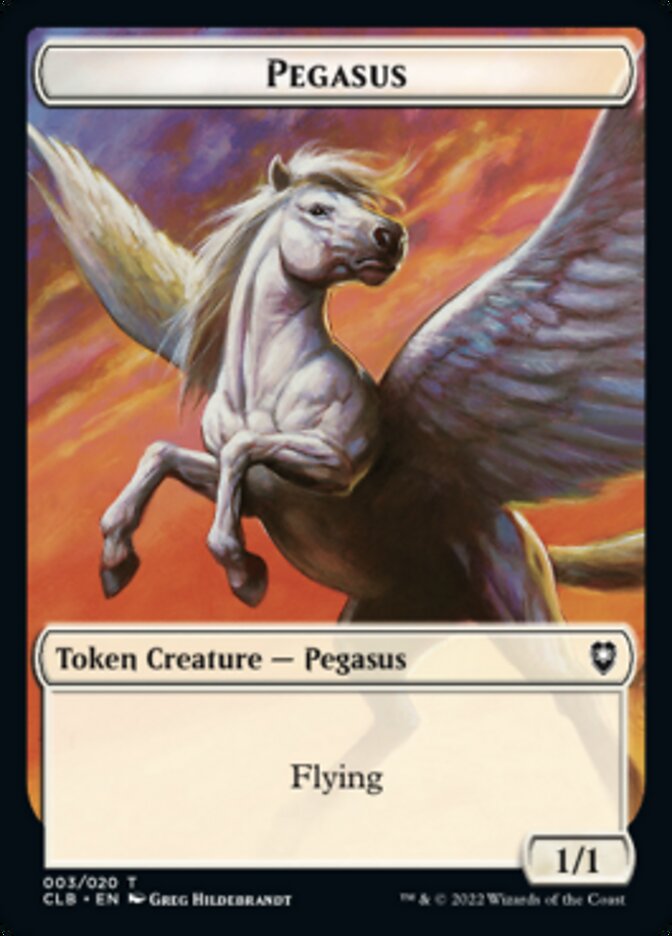 Pegasus Token [Commander Legends: Battle for Baldur's Gate Tokens] | Yard's Games Ltd