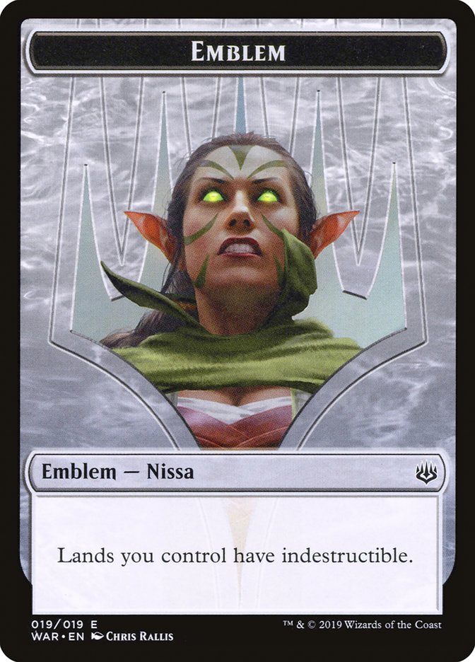 Nissa, Who Shakes the World Emblem [War of the Spark Tokens] | Yard's Games Ltd