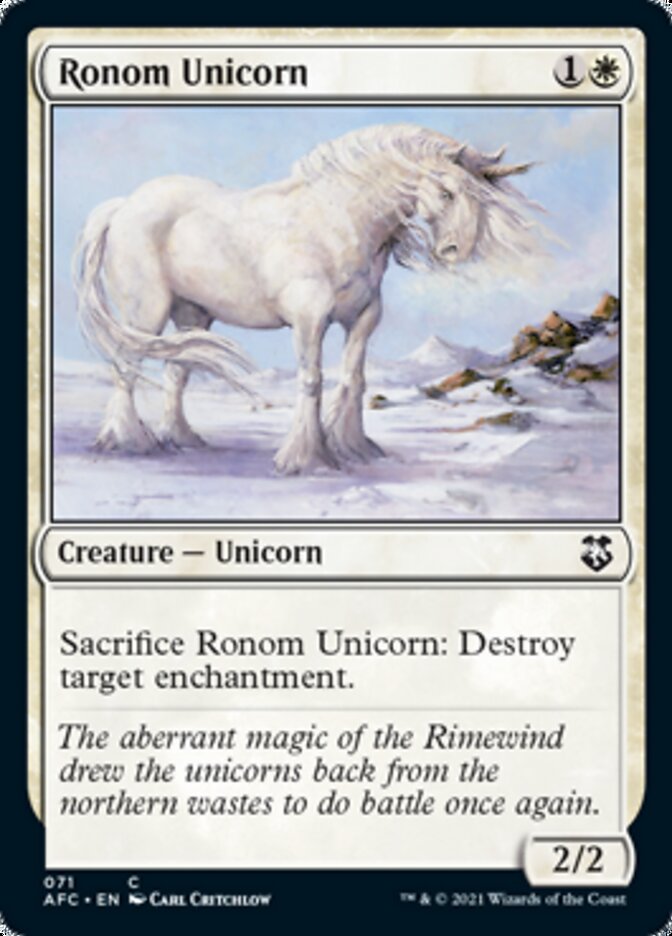 Ronom Unicorn [Dungeons & Dragons: Adventures in the Forgotten Realms Commander] | Yard's Games Ltd