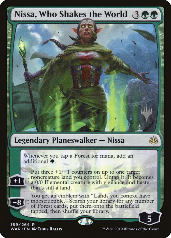 Nissa, Who Shakes the World (Promo Pack) [War of the Spark Promos] | Yard's Games Ltd