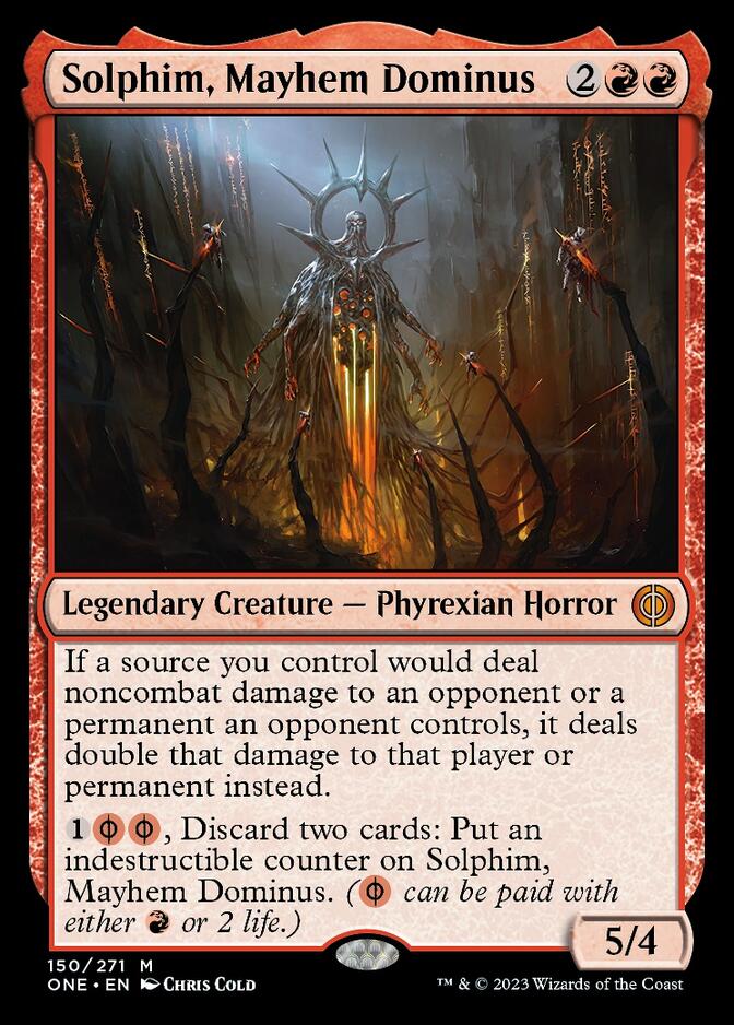 Solphim, Mayhem Dominus [Phyrexia: All Will Be One] | Yard's Games Ltd