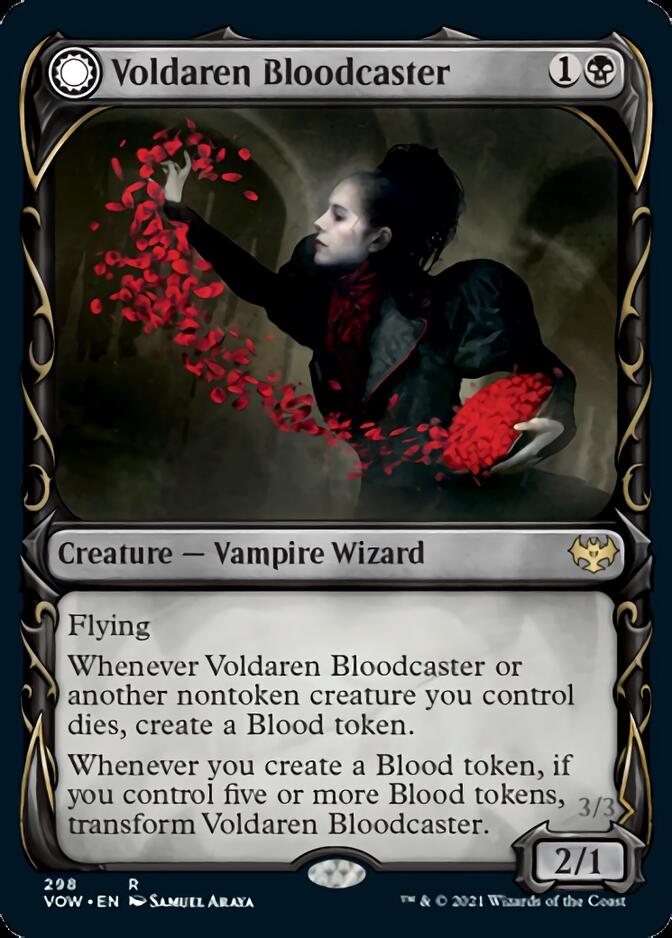 Voldaren Bloodcaster // Bloodbat Summoner (Showcase Fang Frame) [Innistrad: Crimson Vow] | Yard's Games Ltd