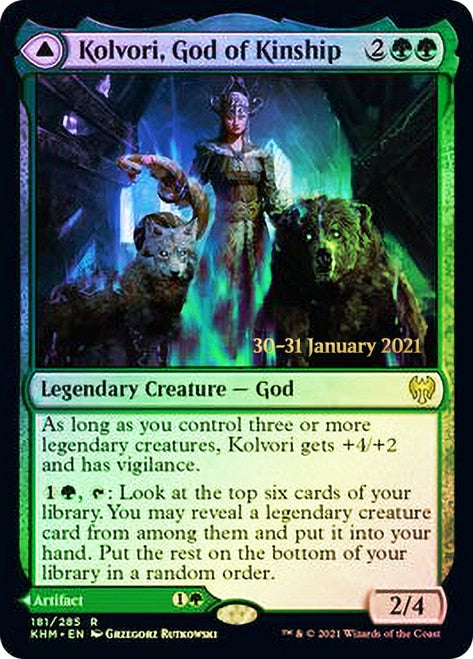 Kolvori, God of Kinship // The Ringhart Crest [Kaldheim Prerelease Promos] | Yard's Games Ltd