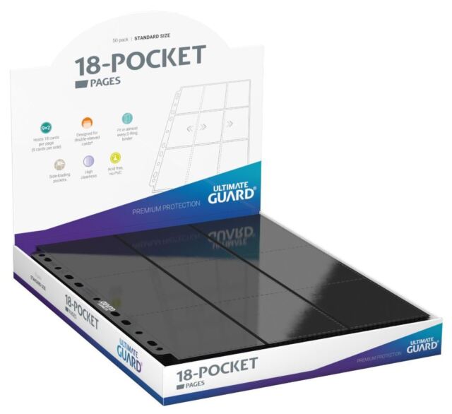 Ultimate Guard: Side Load 18-Pocket Pages: Black (50)