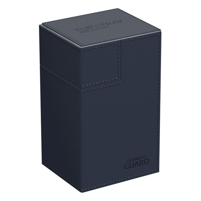 ultimate guard flip n tray 80 xenoskin blue premium deck box case