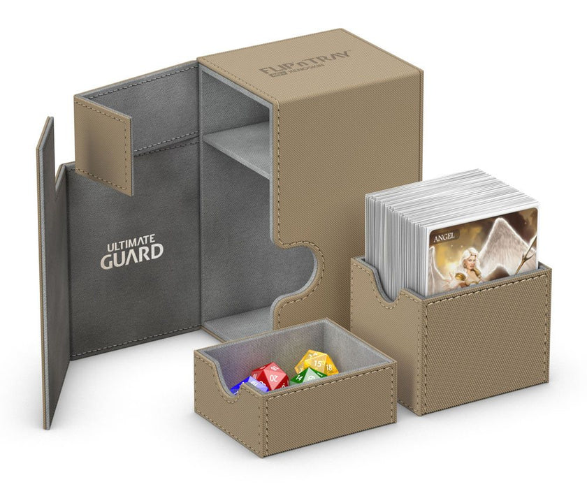 Ultimate Guard flip n tray 80 xenoskin sand premium deck box case