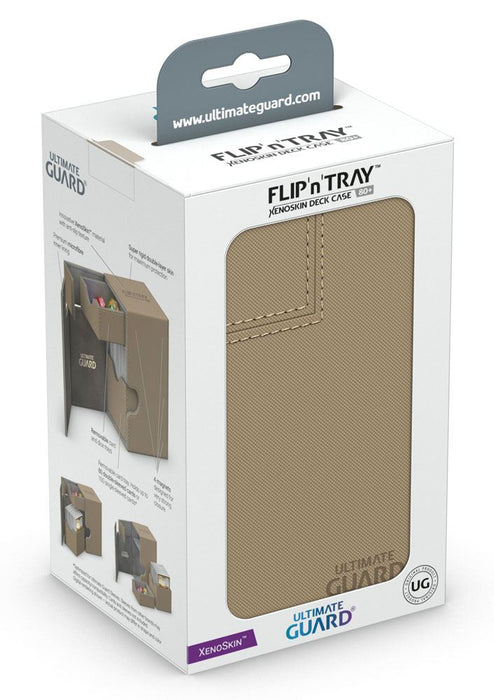 Ultimate Guard flip n tray 80 xenoskin sand premium deck box case