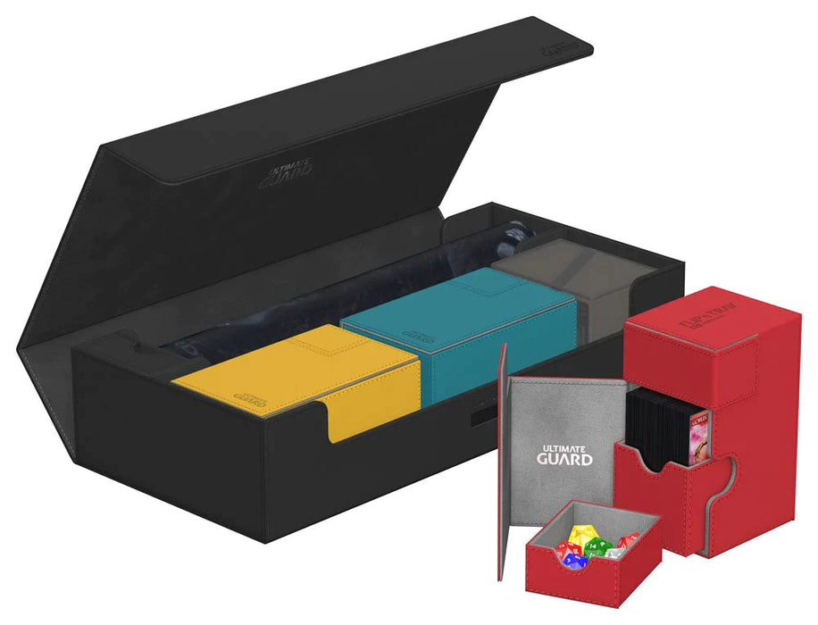 ultimate guard treasurehive 550 xenoskin black deck box card case
