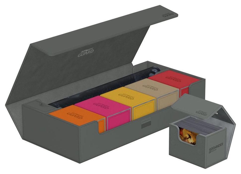 ultimate guard greatsurehive 550 xenoskin grey deck box card case