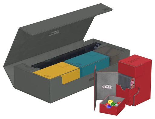 ultimate guard greatsurehive 550 xenoskin grey deck box card case