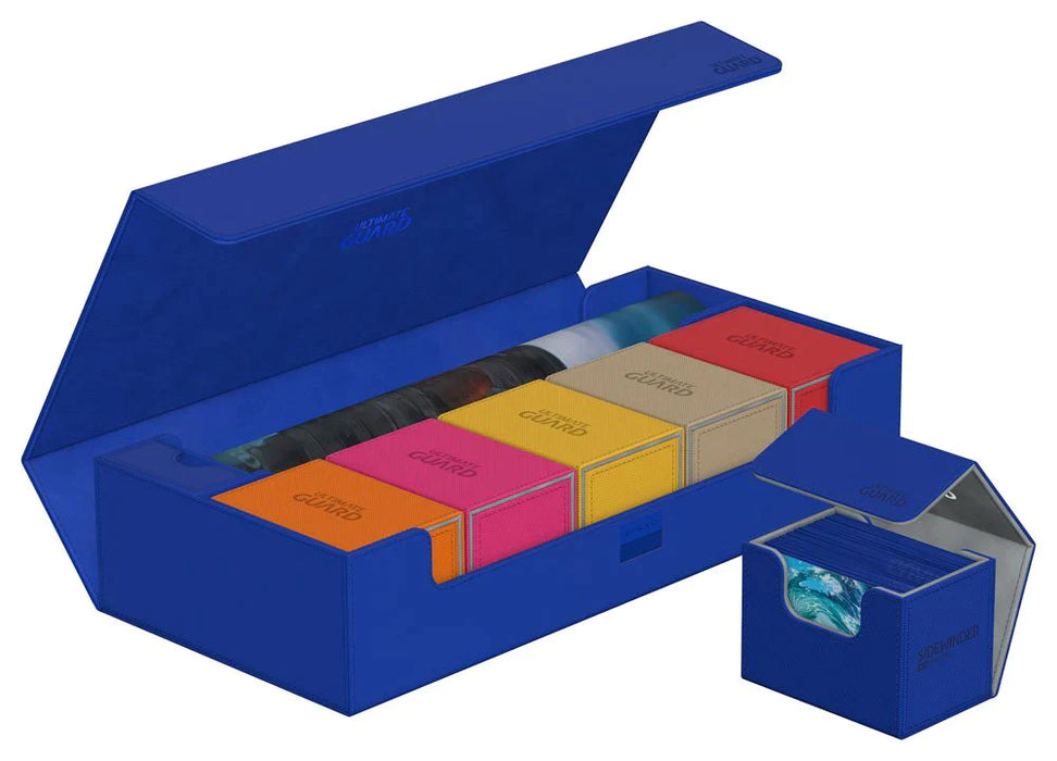 ultimate guard treasurehive 550 xenoskin blue deck box card case