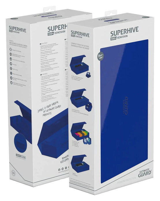 ultimate guard treasurehive 550 xenoskin blue deck box card case